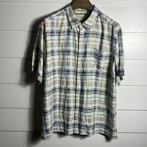 Tommy Bahama 100% Silk Button Up Shirt Size 3XL Original Fit